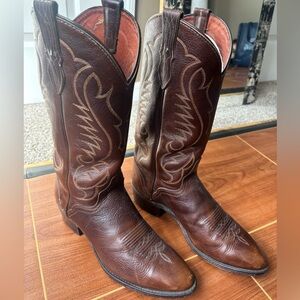 Men's Dingo Brown Leather Cowboy Boots